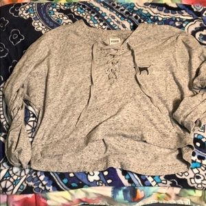 Victoria’s Secret pink cropped hoodie